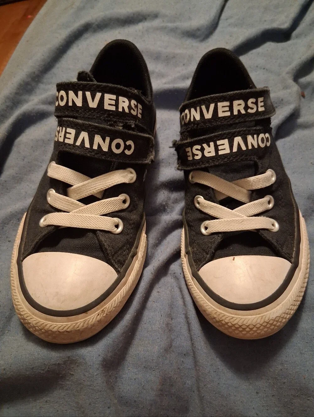 Converse Kids Black and White Low-Top Sneakers